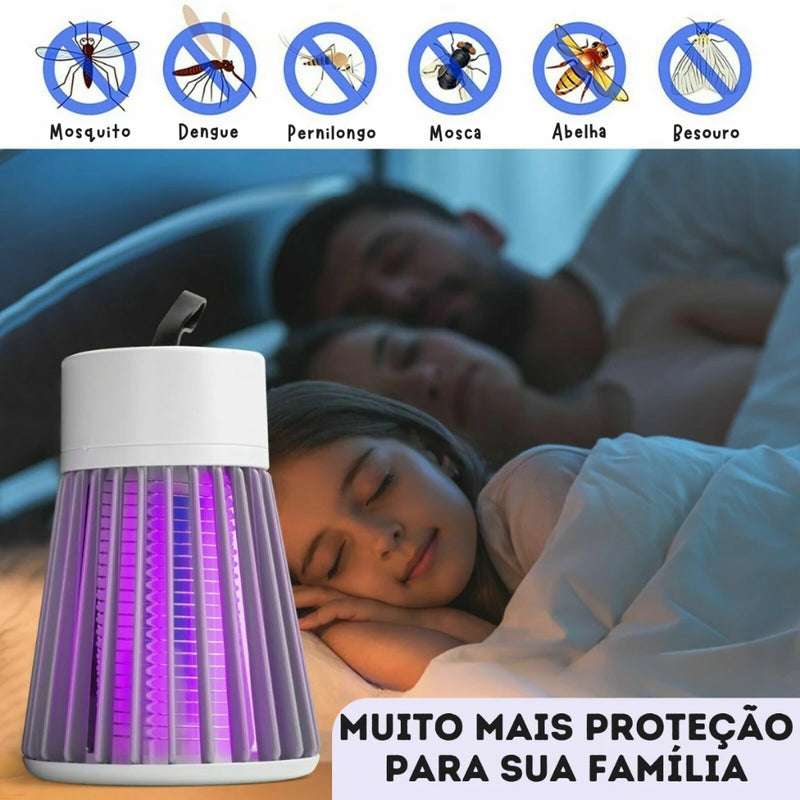 Lâmpada Elétrica Mata-Mosquitos com Luz UV Recarregável Portátil USB