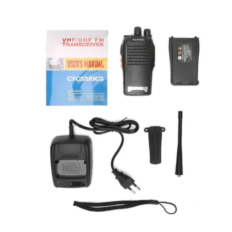 Kit 2 Radio Walk Talk BF-777S Comunicador 16 Ch 5km Ht Completo