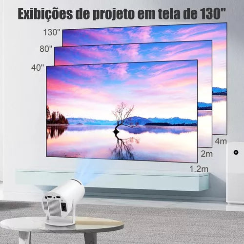 Projetor Magcúbico HY300 Pro 4K Android 11 – Transforme Qualquer Espaço em um Cinema! 🎥